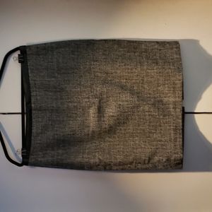 Ann Taylor- skirt with faux leather trim on waistband